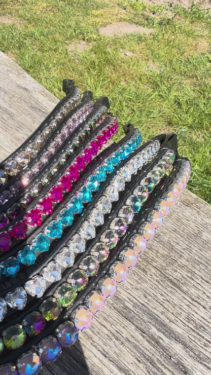 FMH - FLASH DEAL - Browband with Heart or Round Stones