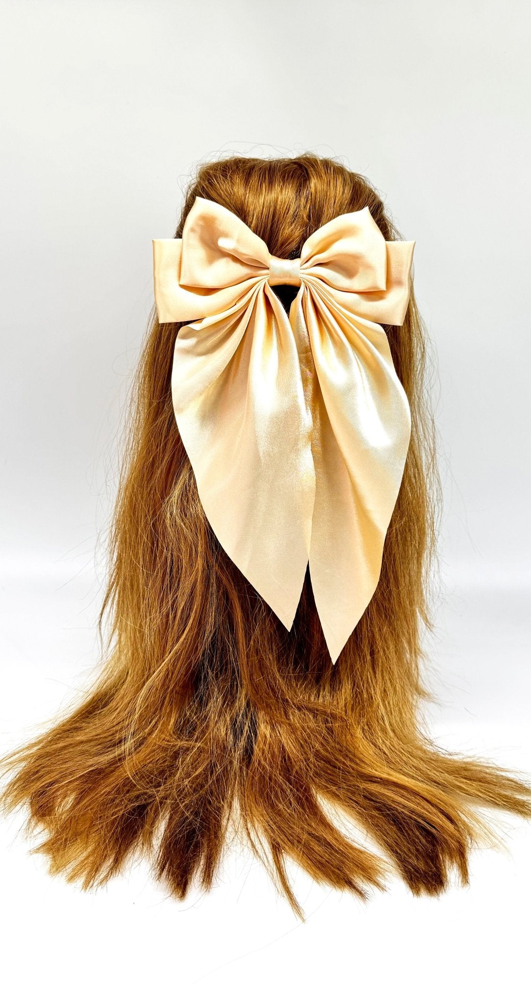 Vísolde - Satin-Haarschleife Beige/Sand