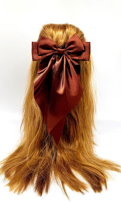 Vísolde - Satin Haarspange Braun
