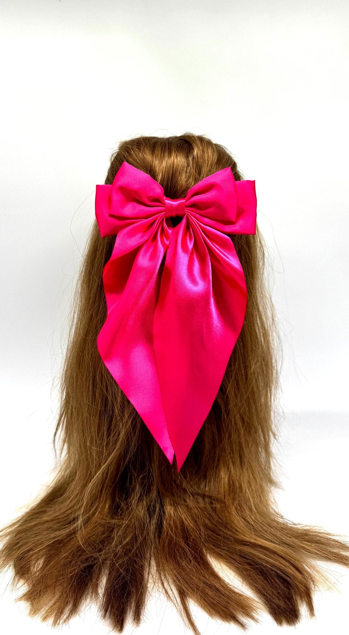 Vísolde - Haarspange aus Satin, Dunkelrosa