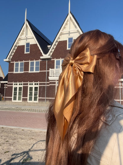 Vísolde - Satin Haarspange Gold/Bronze