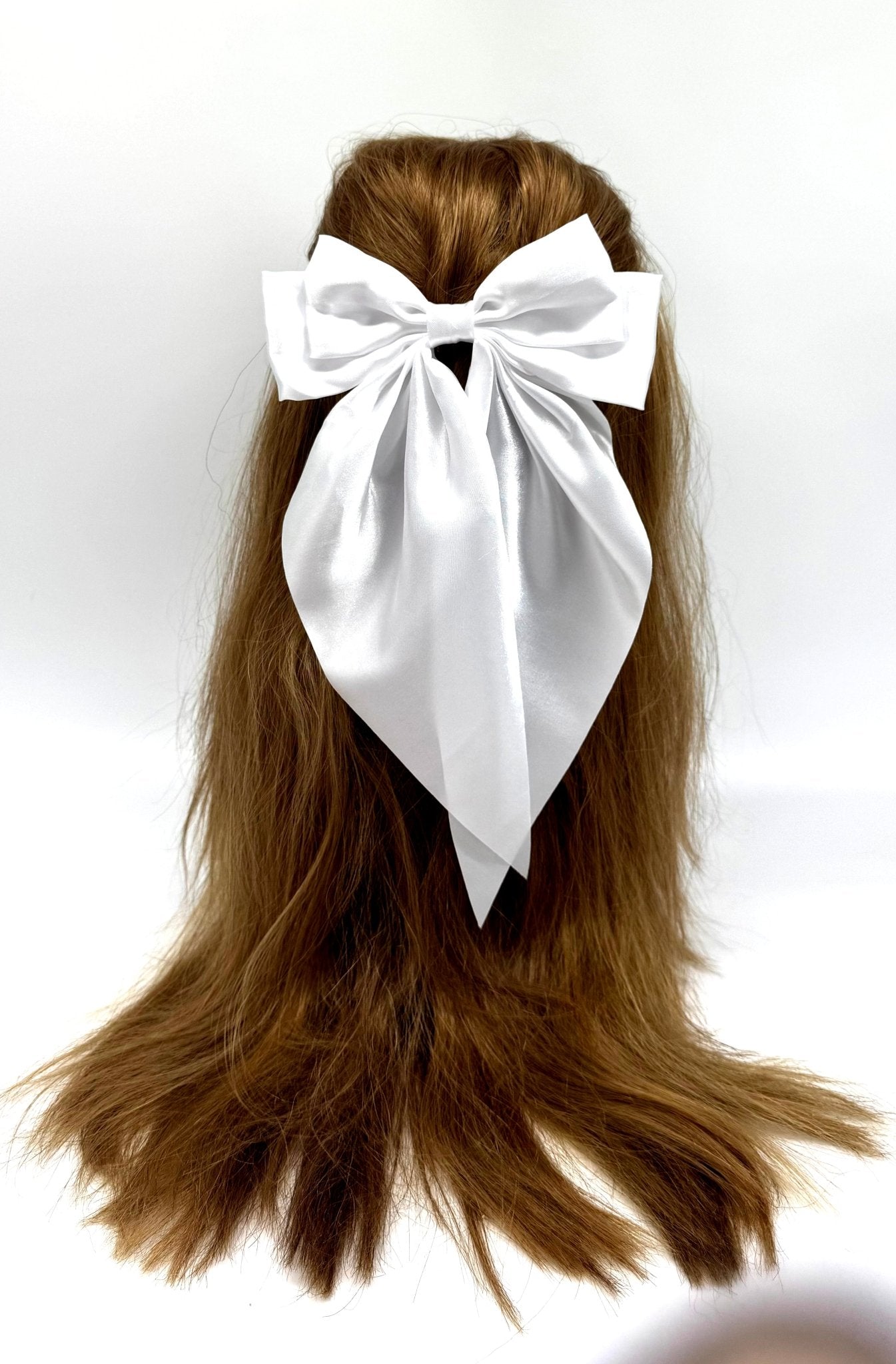 Vísolde - Satin Haarschleife Elfenbeinweiß