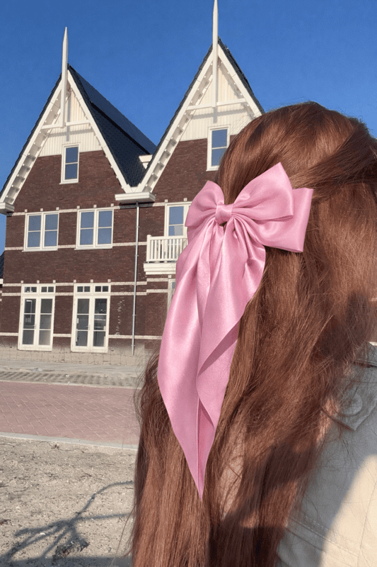 Vísolde - Fiocco per capelli in raso rosa chiaro