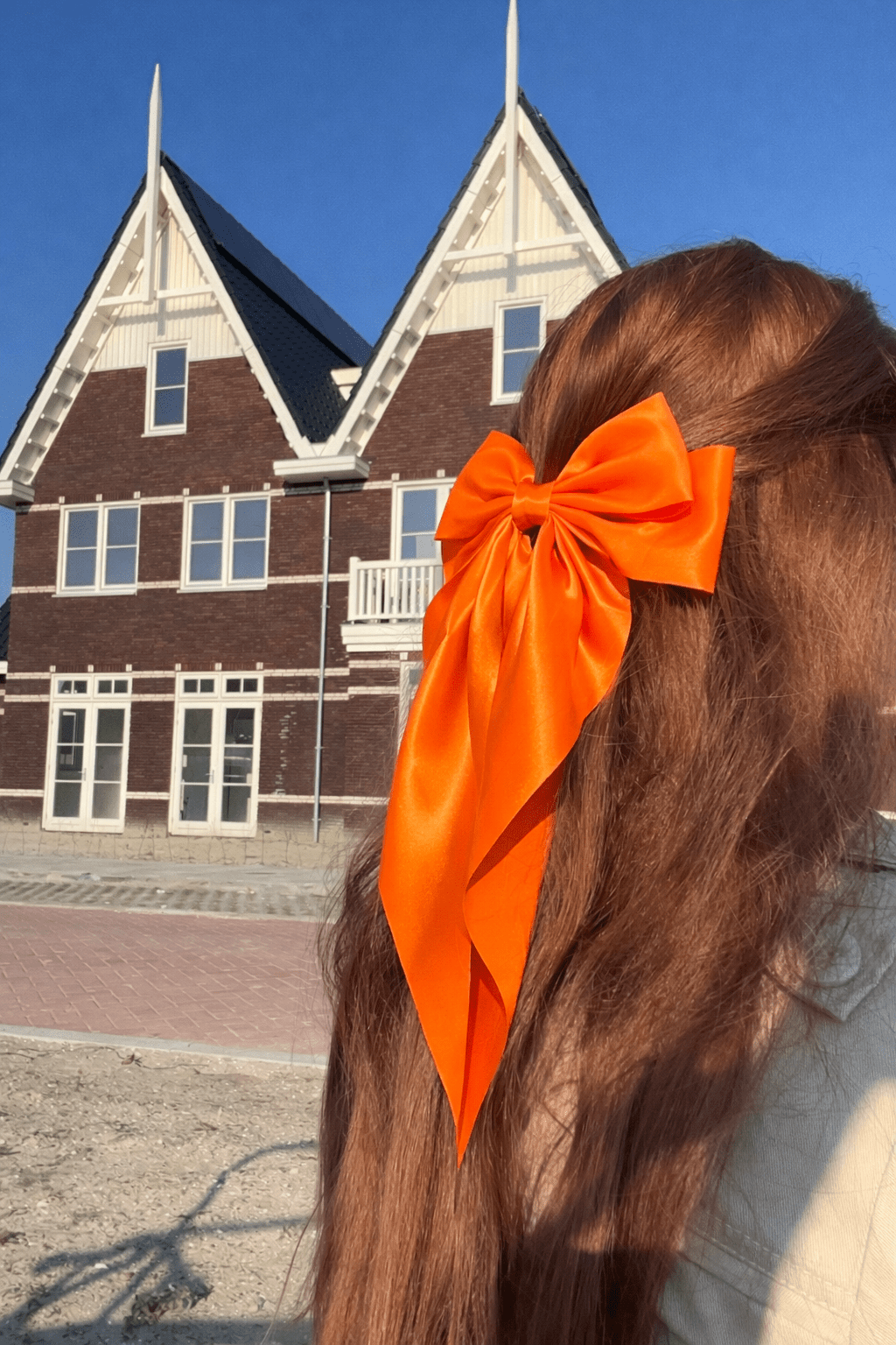 Vísolde - Satin-Haarschleife Orange