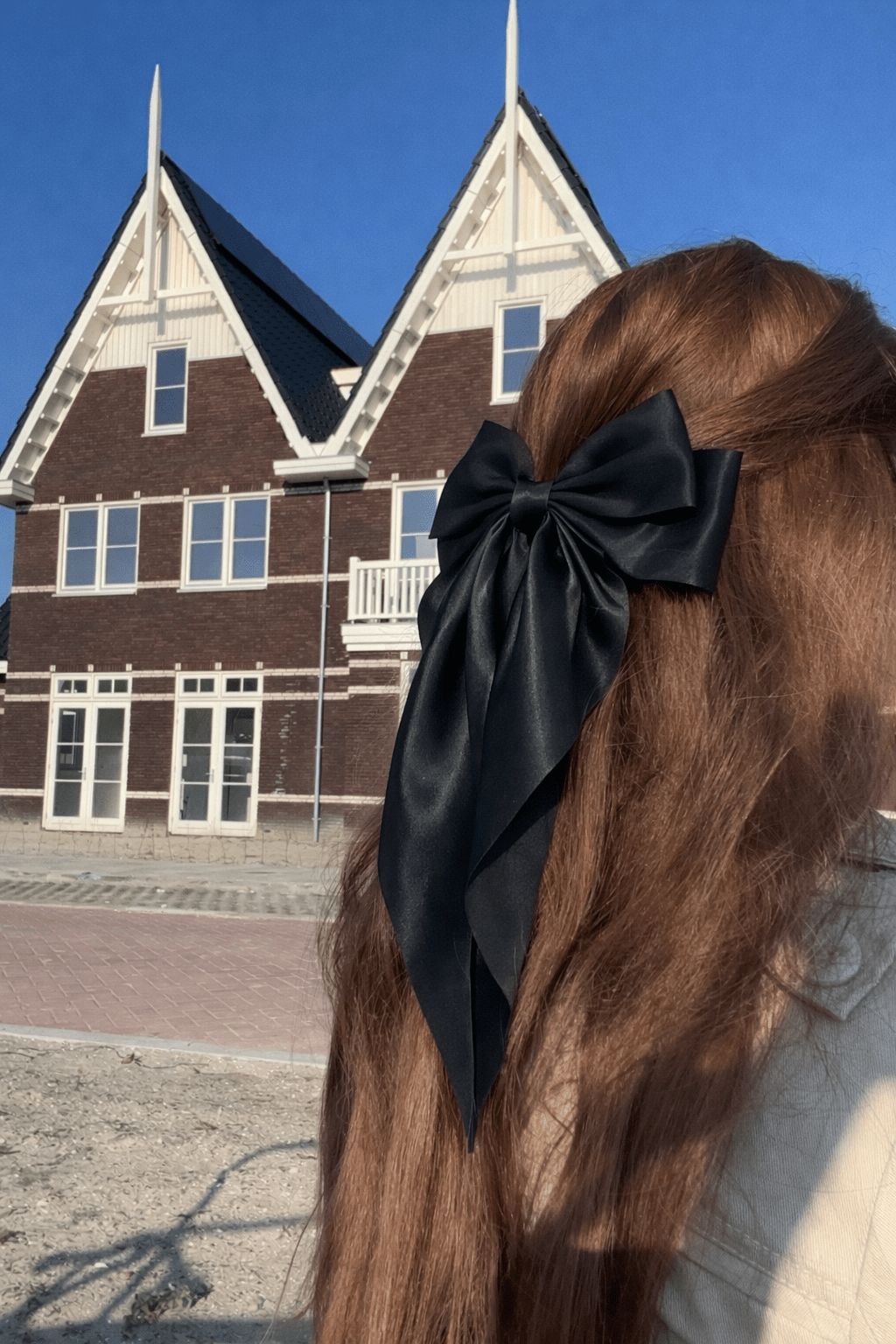 Vísolde - Satin-Haarschleife Schwarz