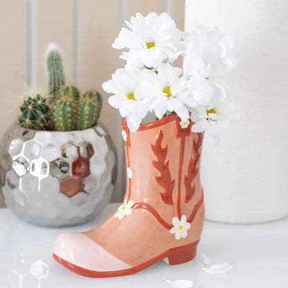 Something different - Vaso stivale da cowboy blush