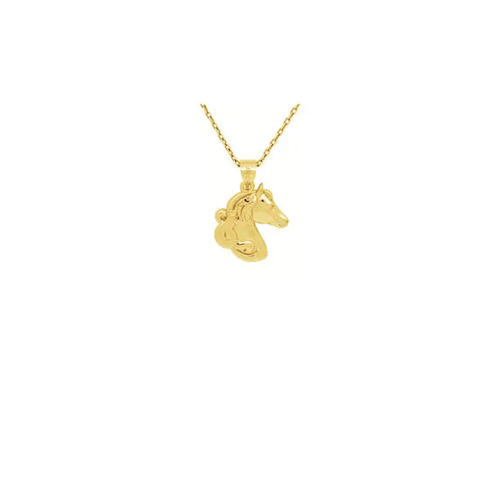 OP=OP - Talisman - Gouden ketting met paardenhanger