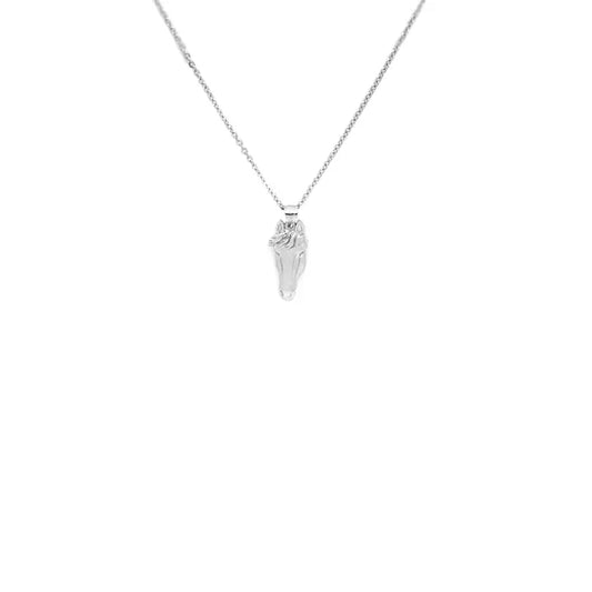 OP=OP - Talisman - Zilveren ketting met hanger paardenhoofd