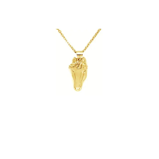 OP=OP - Talisman - Gouden ketting met paardenhoofd hanger