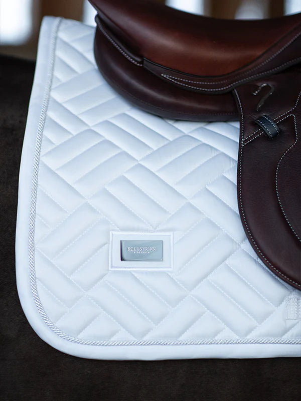 Equestrian Stockholm - Core Collection - White Perfection Jump Saddle Pad Modern