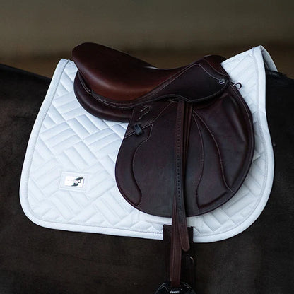 Equestrian Stockholm - Core Collection - White Perfection Jump Saddle Pad Modern