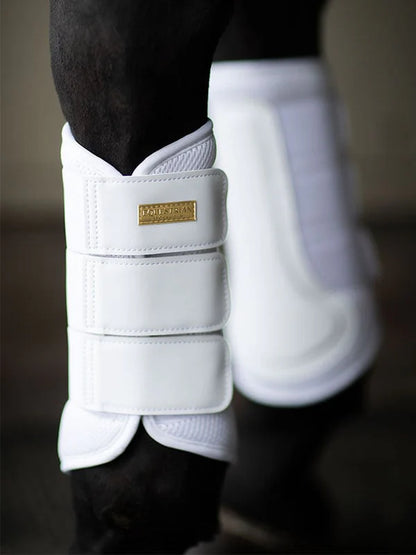 Equestrian Stockholm - Core Collection - Weiße Gold Mesh Striegelgamaschen