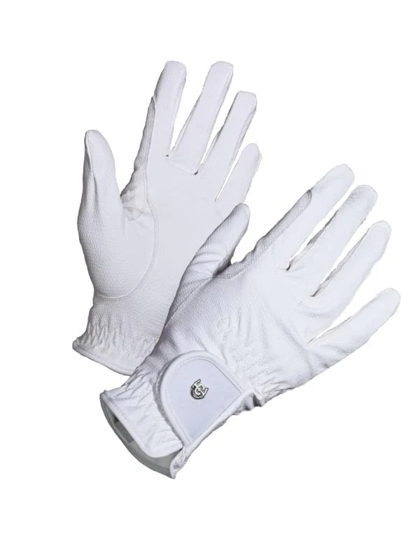 Equestrian Stockholm - Core Collection - White Riding Gloves Motion paardrijhandschoenen