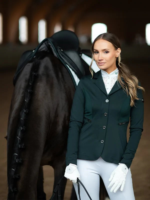 Equestrian Stockholm - Core Collection - White Riding Gloves Motion paardrijhandschoenen