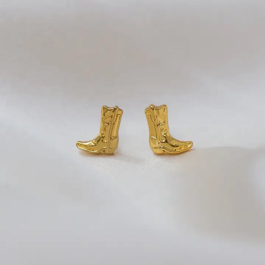 Wildflower Co - Gouden oorbellen cowgirl-laars goud